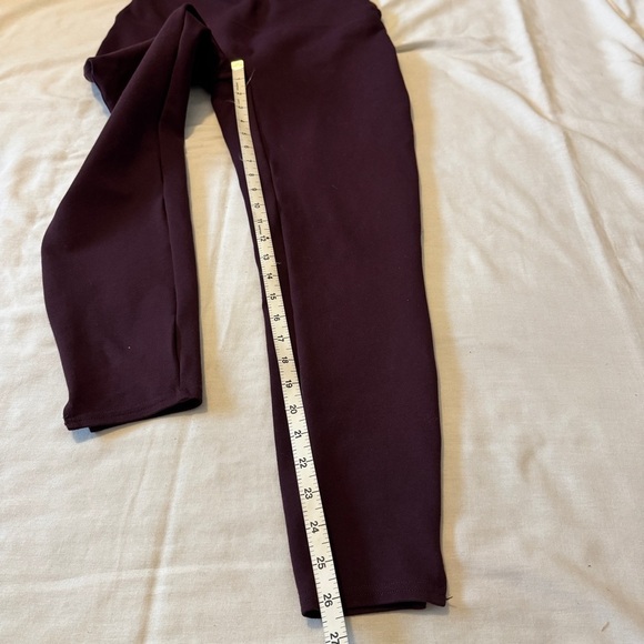Spanx Large Ponte Ankle Pants Leggings ~ Stretch Slimming High Waist Plum Wine - Picture 7 of 10